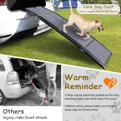 Dog Car Ramp, Folding Pet Stairs Ramp,Outdoor Dog Ramp with Anti-Slip Rug Surface for Dogs to Get Into a Car,SUV,Truck & Porch Steps in Kuwait