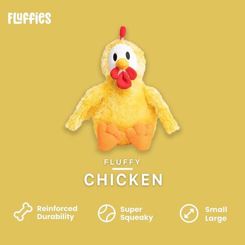 fabdog Fluffies Dog Toys - لعبة كلب قطيفة تصدر صوتًا لجميع السلالات - ألعاب جرو لطيفة ذات طابع حيواني تصلح كهدية مثالية - ألعاب ممتعة للكلاب من النايلون مع صرير| الكسلان الصغير in Kuwait