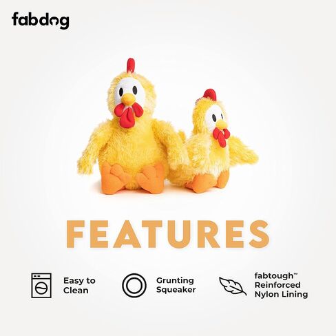 fabdog Fluffies Dog Toys - لعبة كلب قطيفة تصدر صوتًا لجميع السلالات - ألعاب جرو لطيفة ذات طابع حيواني تصلح كهدية مثالية - ألعاب ممتعة للكلاب من النايلون مع صرير| الكسلان الصغير in Kuwait