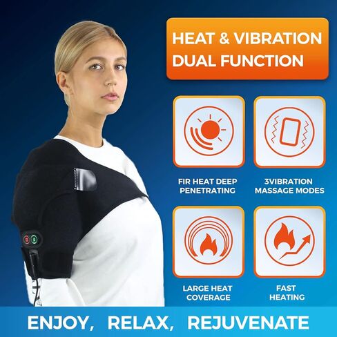 كرياتريل دعامة لف كتف ساخنة للتدليك، وسادة تدفئة للعلاج الحراري للكتف لتخفيف الام العضلات، الكتف المجمد، التهاب كيسي، التهاب الاوتار، الكفة الدوارة in Kuwait