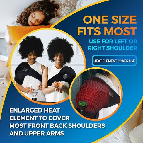 كرياتريل دعامة لف كتف ساخنة للتدليك، وسادة تدفئة للعلاج الحراري للكتف لتخفيف الام العضلات، الكتف المجمد، التهاب كيسي، التهاب الاوتار، الكفة الدوارة in Kuwait