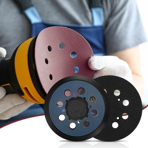 وسادات صنفرة بديلة من LIZMOF، لوحات دعم سنفرة بخطاف وحلقة مقاس 5 بوصات لآلة الصنفرة المدارية DWE64233 & N329079، DWE6421-B2 DWE6421-B3 DWE6423/6423K DWE6421/6421K، 5 بوصات 8 فتحات، عبوتان in Kuwait