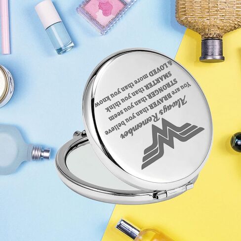 KEYCHIN Heroine Pocket Mirror Diana Fans Gift You are Braver Stronger Smarter Than You Think Heroine Compact Mirror for Women Girls (Heroine-RG) in Saudi Arabia