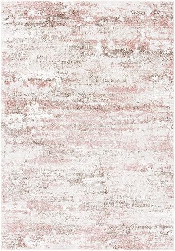 Safavieh Meadow Collection Runner Rug - 2' x 8', Beige & Pink, Modern Abstract Design, Non-Shedding & Easy Care, Ideal for High Traffic Areas in Living Room, Bedroom (MDW585B) in Saudi Arabia