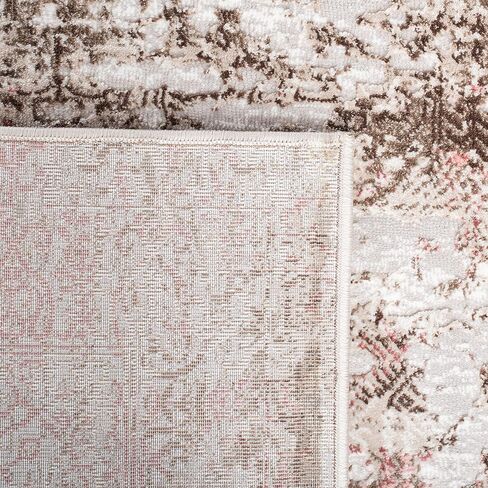 Safavieh Meadow Collection Runner Rug - 2' x 8', Beige & Pink, Modern Abstract Design, Non-Shedding & Easy Care, Ideal for High Traffic Areas in Living Room, Bedroom (MDW585B) in Saudi Arabia
