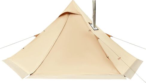 KingCamp Hot Tent with Stove Jack, 4 Season Cotton Tipi Tent for Camping, Lightweight Portable with Carry Bag, Foldable Snow Skirt, Set-up Rainfly, Glamping Hiking Backpacking, Windproof, Rainproof in Saudi Arabia