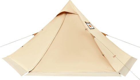 KingCamp Hot Tent with Stove Jack, 4 Season Cotton Tipi Tent for Camping, Lightweight Portable with Carry Bag, Foldable Snow Skirt, Set-up Rainfly, Glamping Hiking Backpacking, Windproof, Rainproof in Saudi Arabia