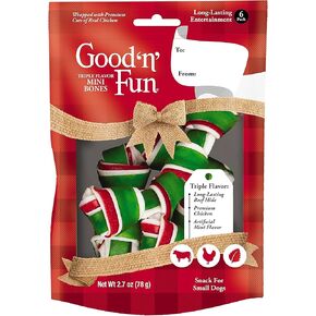 Good'n'Fun Good 'n' Fun Holiday عظام الدجاج والنعناع الصغيرة 6 قيراط، 2.70 أونصة (عبوة من قطعة واحدة) in Kuwait