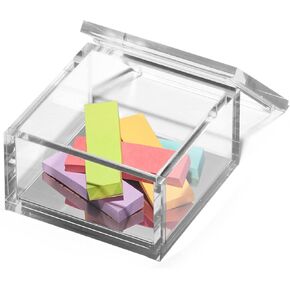 منظم مكتب أكريليك من OfficeGoods مع قاعدة ذهبية - صندوق احتمالات ونهايات عملي وأنيق للعرض أو التخزين - مثالي للمنزل أو المكتب، المطبخ، منضدة الحمام، عرض التحف - كبير جدًا in Kuwait