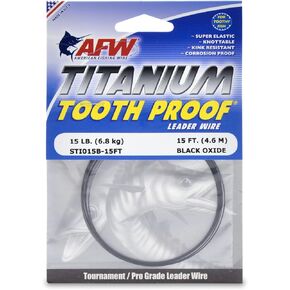 American Fishing Titanium Tooth Proof Single Strand Leader Wire