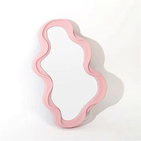 XYCONCEP 10 x 16 inch Wave Mirror, Home Fashion Mirror, Wall Mirror (Pink Wave 16 * 10 inch) in Kuwait
