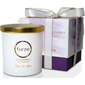 Stress No More | Premium Quality Scented Candle | Highly Scented with Fascinating Lilac Fragrance | 12.3oz 100% Natural Soy Wax | 50H Long Burning Time | Scented Candles Gifts for Women & Men in Saudi Arabia