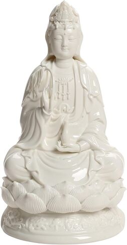 Top Ceramic Guan Yin Statue - Handmade Quan Yin Statues, Kwan Yin Statues, Quan Am Statue, Kuan Yin Statue,Guanyin Statue for Meditation Altar, Female Buddha Statue-Goddess of Mercy and Compassion in Saudi Arabia