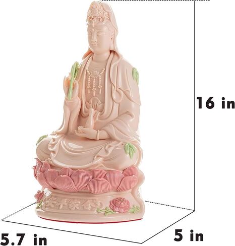 Top Ceramic Guan Yin Statue - Handmade Quan Yin Statues, Kwan Yin Statues, Quan Am Statue, Kuan Yin Statue,Guanyin Statue for Meditation Altar, Female Buddha Statue-Goddess of Mercy and Compassion in Saudi Arabia