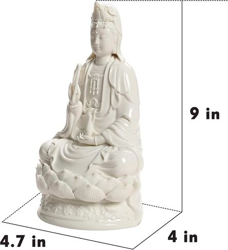 Top Ceramic Guan Yin Statue - Handmade Quan Yin Statues, Kwan Yin Statues, Quan Am Statue, Kuan Yin Statue,Guanyin Statue for Meditation Altar, Female Buddha Statue-Goddess of Mercy and Compassion in Saudi Arabia