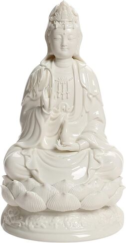 Top Ceramic Guan Yin Statue - Handmade Quan Yin Statues, Kwan Yin Statues, Quan Am Statue, Kuan Yin Statue,Guanyin Statue for Meditation Altar, Female Buddha Statue-Goddess of Mercy and Compassion in Saudi Arabia