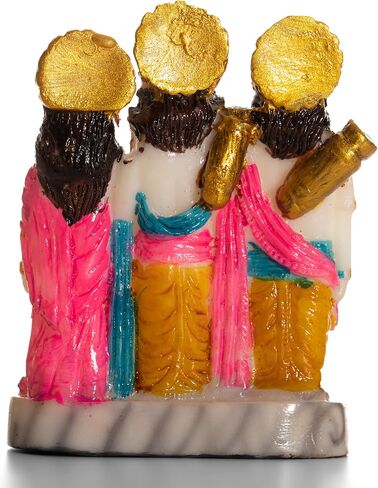 tarini Gallery God Statue Sculpture Idol تمثال عرض ديكور مرسومة يدويًا للمنزل والمكتب Pooja Ghar Temple Décor والهدايا (Ram Darbar) in Kuwait