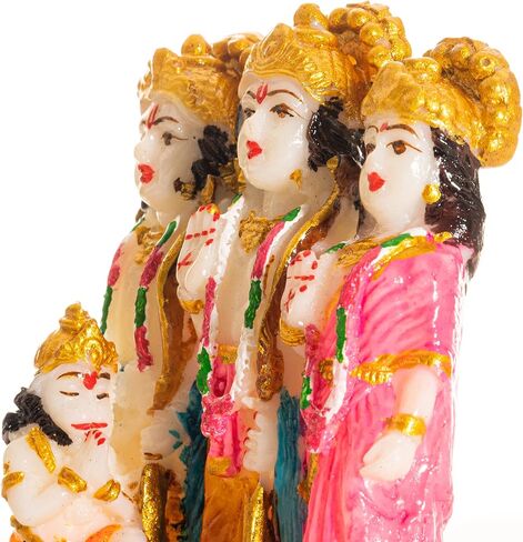 tarini Gallery God Statue Sculpture Idol تمثال عرض ديكور مرسومة يدويًا للمنزل والمكتب Pooja Ghar Temple Décor والهدايا (Ram Darbar) in Kuwait