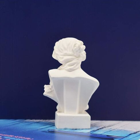 Resin Bust Statue 2.95 Inch Plaster Figurines Mini Home Decoration Sculpture White for Art Hobbyist-Artemis, Home Decoration in Saudi Arabia