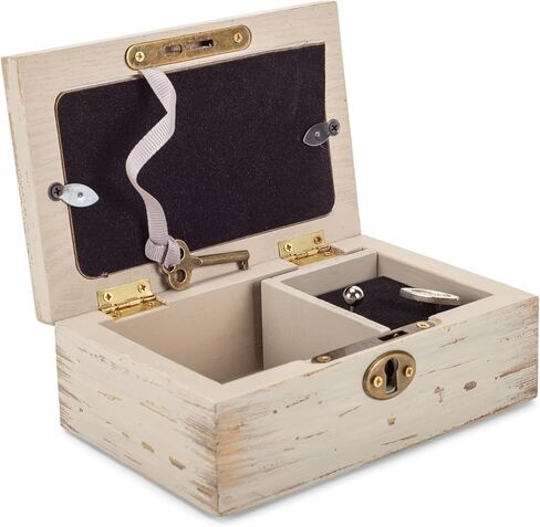 Cottage Garden Life Not Measured by Breaths Deco Whitewash Jewelry Music Box Plays Wonderful World in Saudi Arabia