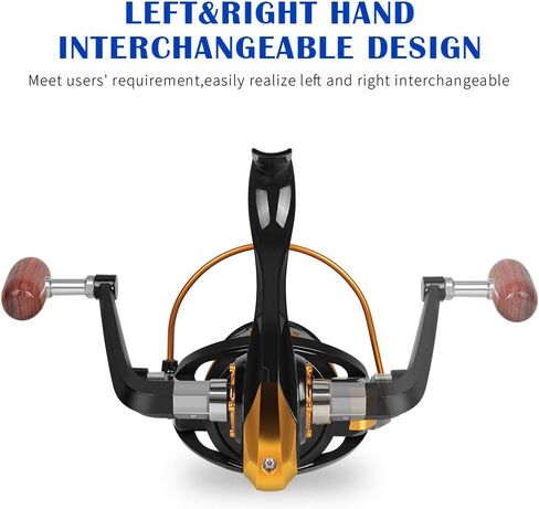 Fishing Reel, Spinning Fishing Reels Handle Parts Freshwater Double Bearing Light Smooth Casting 5.2:1Light Weight Ultra Smooth Powerful for Rock Freshwater Saltwater Fishing in Kuwait