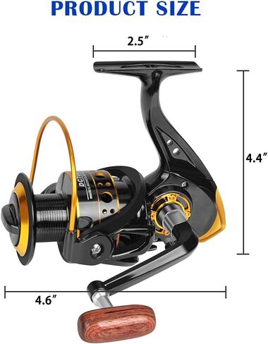 Fishing Reel, Spinning Fishing Reels Handle Parts Freshwater Double Bearing Light Smooth Casting 5.2:1Light Weight Ultra Smooth Powerful for Rock Freshwater Saltwater Fishing in Kuwait