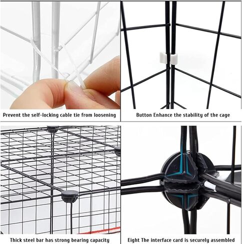 2-Tier Cat Cage Indoor DIY Cat Playpen Detachable Metal Wire Kennels Cat Cage Indoor Cat Enclosures DIY Cat Playpen Metal Kennel in Kuwait