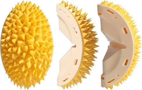 NVTED Cat Multifunction Brush, Durian Shaped Corner Tickler Cat Mint Self Hi Toy Hair Remover Furniture Protector Kittens Scratch Board Sisal Cat Scratching Pad Wall Mounted for Indoor Cats (Green) in Kuwait
