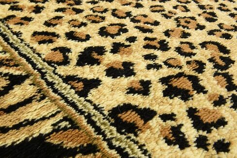 Unique Loom Wildlife Collection Animal Inspired with Cheetah Bordered Design Area Rug, 3 ft 3 in x 5 ft 3 in, Ivory/Black in Saudi Arabia
