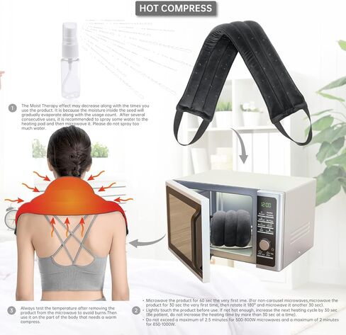 وسادة تسخين قابلة للاستخدام في الميكروويف لتخفيف الألم، وسادات تسخين اليوغا متعددة الأغراض مع العلاج العطري العشبي للرقبة والكتف وآلام العضلات وآلام الظهر وتشنجات الدورة الشهرية وضغط حرارة الميكروويف وسادة وسادة رطبة الحرارة in Kuwait