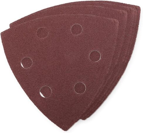 Utoolmart 120 Grits 3-1/2 Inch 90mm Triangular Hook & Loop Multitool Sandpaper for Wood Sanding Fit 3.5 Inch Oscillating Multi Tool Sanding Pad 6 Holes, 15pcs in Saudi Arabia