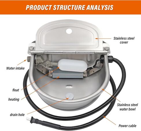 وعاء ماء ساخن للكلاب والقطط، وعاء دافئ للحيوانات الأليفة، شتوي حراري خارج، طبق ماء للقطط، وعاء ماء تلقائي للماشية للحصان، الكلاب الكبيرة، الماشية، البقرة، الماعز، الخنازير، الدجاج، موزع مياه الكلاب التلقائي in Kuwait