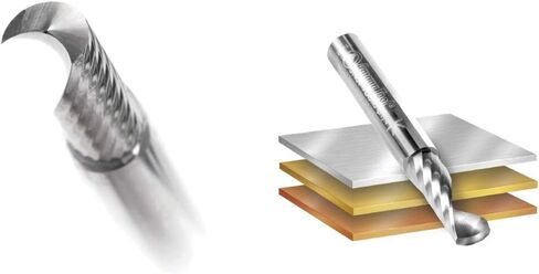 أداة Amana - 51772 مزمار حلزوني من الكربيد CNC، قطع ألومنيوم 1/8 قطر × 1/4 × 1 in Kuwait