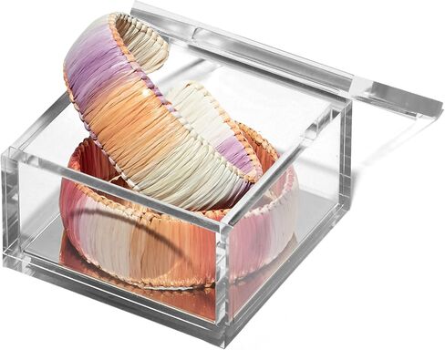 منظم مكتب أكريليك من OfficeGoods مع قاعدة ذهبية - صندوق احتمالات ونهايات عملي وأنيق للعرض أو التخزين - مثالي للمنزل أو المكتب، المطبخ، منضدة الحمام، عرض التحف - كبير جدًا in Saudi Arabia