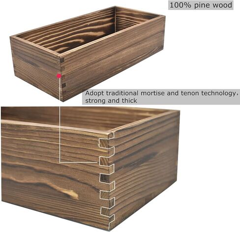 Farmhouse Rustic Bathroom Decor Box Funny Toilet Paper Tank Storage Basket, Toilet Paper Holder Wooden Decorative Box Perfect for Kitchen Table Countertop Utensil Farmhouse (Brown) in Saudi Arabia