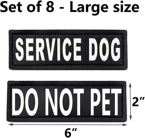 8pcs Service Dog Patch 6" x 2",Do Not Pet/Service Dog/in Training/I'm Special Patches,Clear Pattern Dog Patches for Vest,Patches for Dog Harness,Dog Vest Patches in Saudi Arabia
