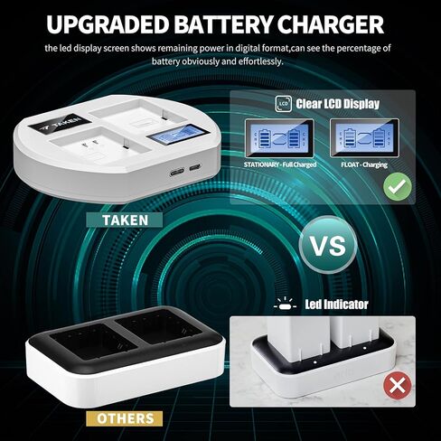 Taken Charger Station for Arlo Pro & Arlo Pro 2 Security Battery, Dual Replacement Battery Charger with Micro USB & Type C Charger Port in Kuwait