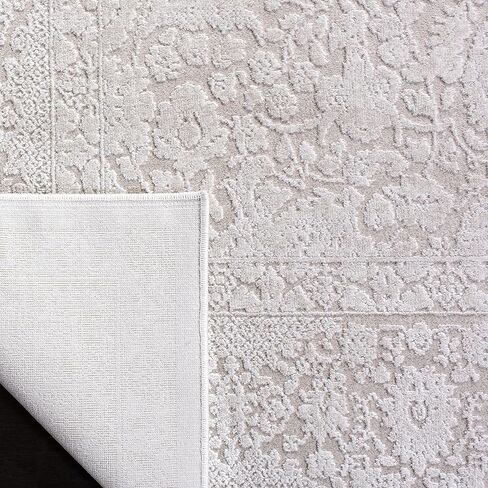 سجادة منطقة SAFAVIEH Reflection Collection - 15.24 سم × 22.86 سم، كريمي وعاجي، لا يتساقط ويسهل العناية بها، مثالية للمناطق ذات الحركة العالية في غرفة المعيشة وغرفة النوم (RFT667D) in Kuwait