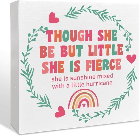 Nursery Room Wooden Box Sign, You Were Made with Love, Inspirational Nursery Girls Bedroom Desk Decor, Motivational Kids Room Nursery Decoration, Nursery Baby Shower Gifts for Newborn Baby Girls in Saudi Arabia