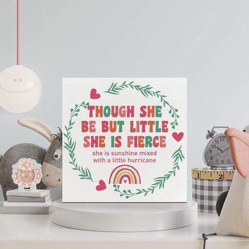 Nursery Room Wooden Box Sign, You Were Made with Love, Inspirational Nursery Girls Bedroom Desk Decor, Motivational Kids Room Nursery Decoration, Nursery Baby Shower Gifts for Newborn Baby Girls in Saudi Arabia