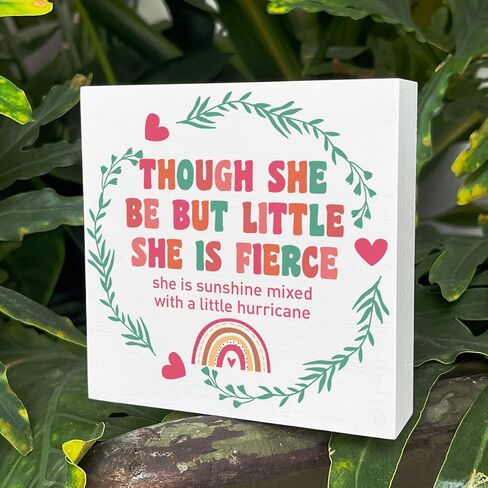 Nursery Room Wooden Box Sign, You Were Made with Love, Inspirational Nursery Girls Bedroom Desk Decor, Motivational Kids Room Nursery Decoration, Nursery Baby Shower Gifts for Newborn Baby Girls in Saudi Arabia