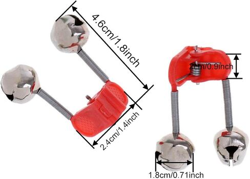 COMOK Plastic Clamp Fishing Rod Alarm Dual Alert Bells with Clamp Tip ABS Red Fishing Accessory 70PCS in Saudi Arabia