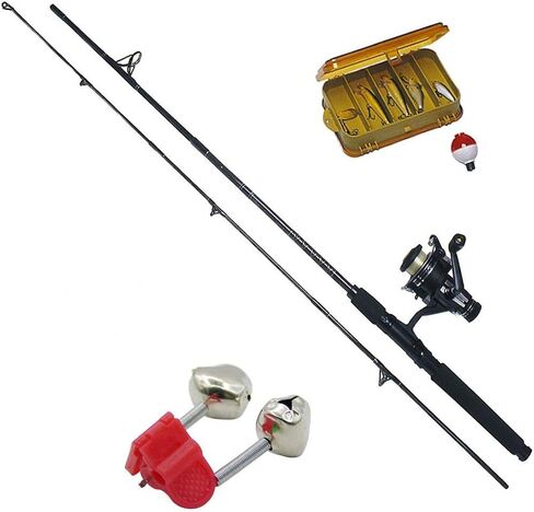 COMOK Plastic Clamp Fishing Rod Alarm Dual Alert Bells with Clamp Tip ABS Red Fishing Accessory 70PCS in Saudi Arabia