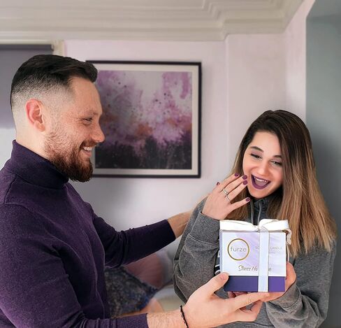 Stress No More | Premium Quality Scented Candle | Highly Scented with Fascinating Lilac Fragrance | 12.3oz 100% Natural Soy Wax | 50H Long Burning Time | Scented Candles Gifts for Women & Men in Saudi Arabia