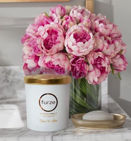 Stress No More | Premium Quality Scented Candle | Highly Scented with Fascinating Lilac Fragrance | 12.3oz 100% Natural Soy Wax | 50H Long Burning Time | Scented Candles Gifts for Women & Men in Saudi Arabia