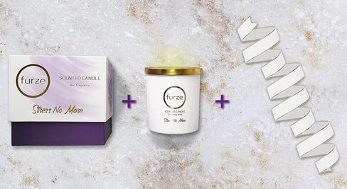 Stress No More | Premium Quality Scented Candle | Highly Scented with Fascinating Lilac Fragrance | 12.3oz 100% Natural Soy Wax | 50H Long Burning Time | Scented Candles Gifts for Women & Men in Saudi Arabia
