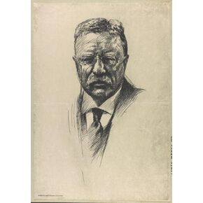 Historic Photos 1919 Photo Theodore Roosevelt, bust portrait, facing front Print of etching shows portrait of Roosevelt. in Kuwait