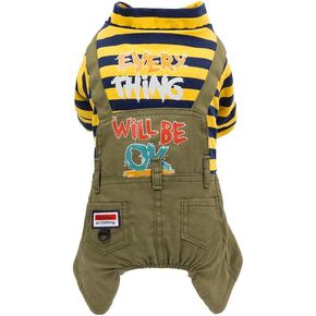 Trudz PET Dog Coat Dog Clothes Hoodies,Rdc Pet Thickened Dog Cotton Jacket, Dog Overall Fleece Warm Sweater, 4 Legs Cold Weather Clothes for Small Dog Medium Dog Cat (Orange,S) in Kuwait
