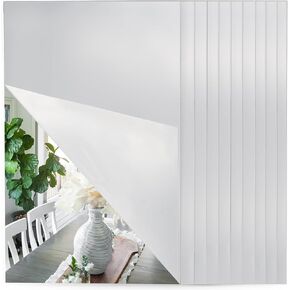 Thick HD Acrylic Mirror Sheet Set - Glassless Peel and Stick on Mirrors for Wall - Bedroom, Bathroom, Living Room, Ceiling, Home Gym Mirror Tiles Self Adhesive - Rectangular, 10" x 16", 4 Pack in Saudi Arabia