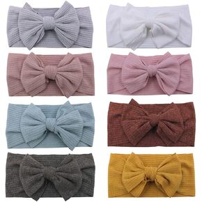 Sugarmelon Baby Headbands Headwrap Newborn Toddler Cotton Ribbed Turban Headband Hairband Infant Baby Show Gifts in Saudi Arabia